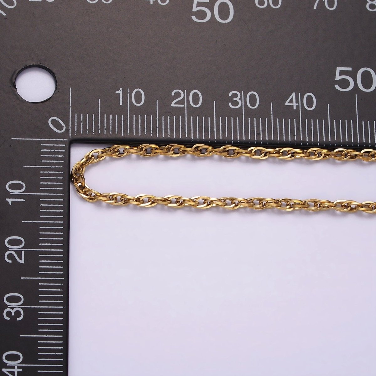 Stainless Steel 2mm Singapore 18 Inch Necklace | WA-2352
