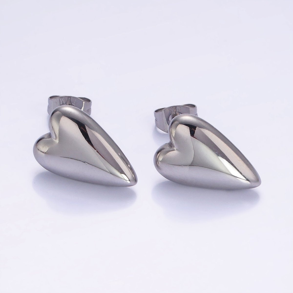 Stainless Steel Heart Minimalist Stud Earrings | V520