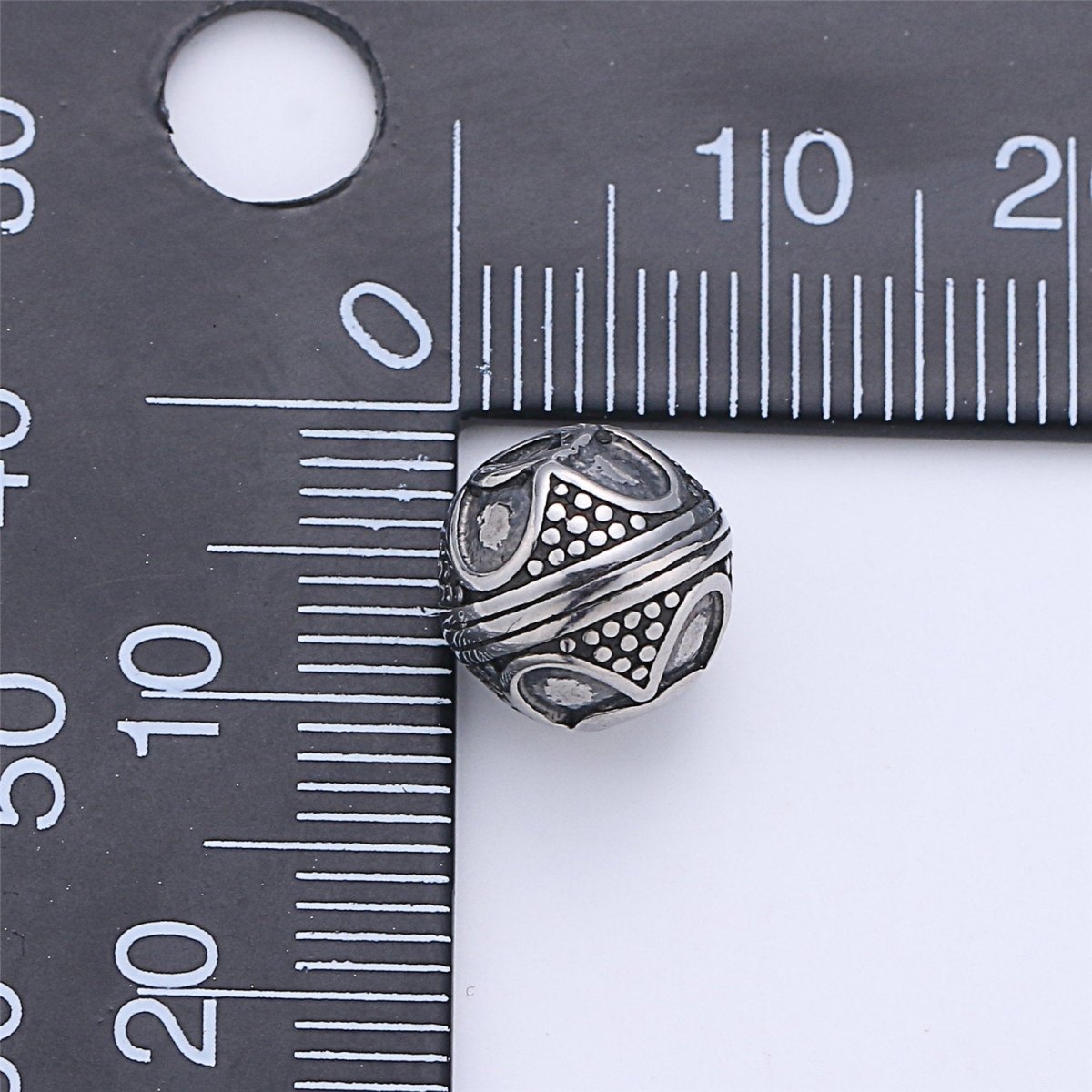 Stainless Steel Lotus Ball Charm Spacer Bead, for DIY Jewelry Making European Charms Beaded Bracelet, Bead Size 11x10mm B-431