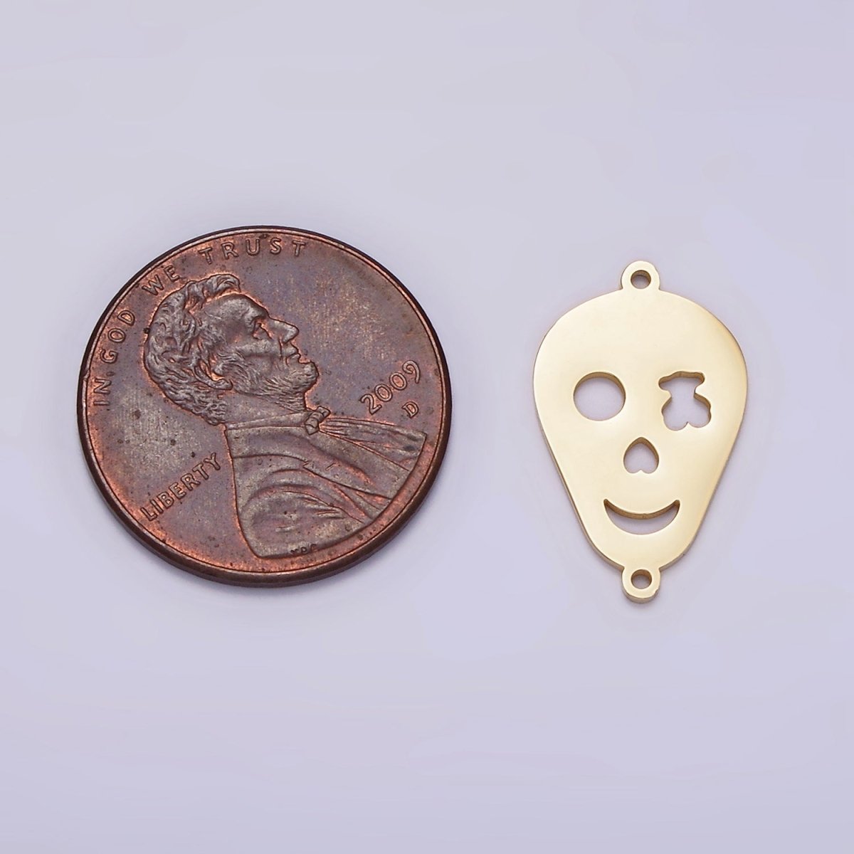 Stainless Steel Open Shape Smiley Face Minimalist Connector | P1231