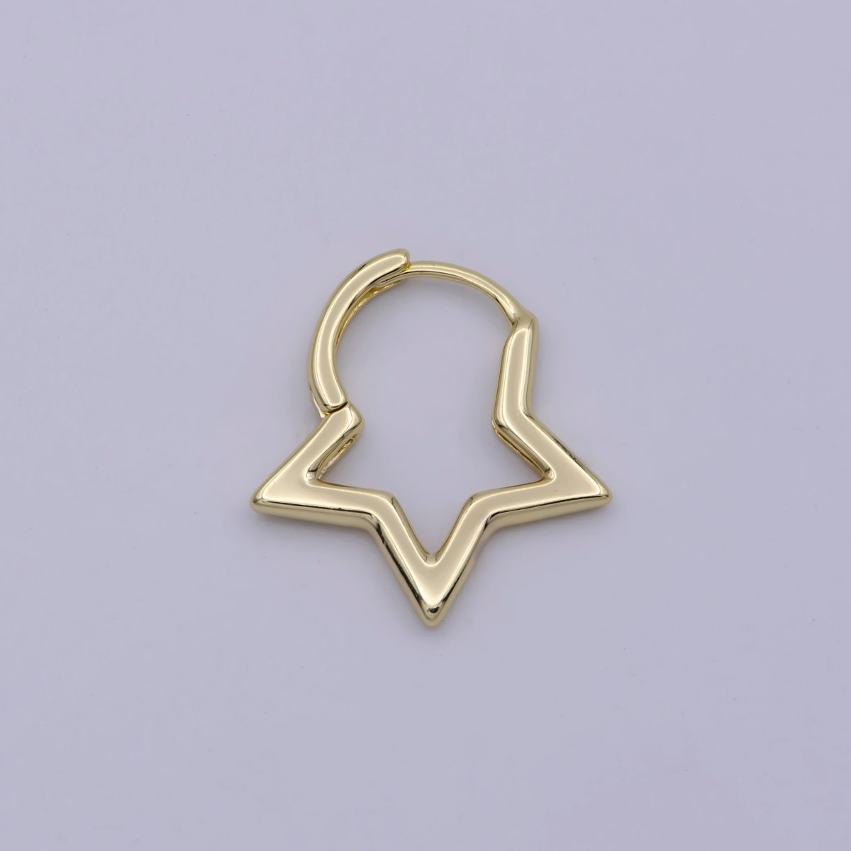 Star Huggie Earring, Stacking Earring, Hypoallergenic Huggie, Simple Hoop, Minimalist Earring, Everyday Earring, Hugger Earring Hoop, Gift For Her Celestial Star T-216