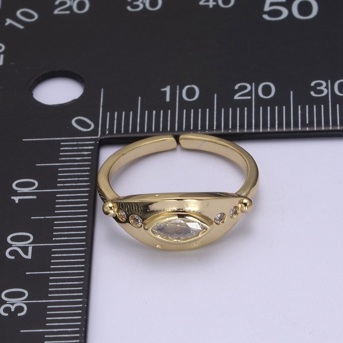 The Eye Ring in 14k Gold Filled Open Adjustable Jewelry U-378