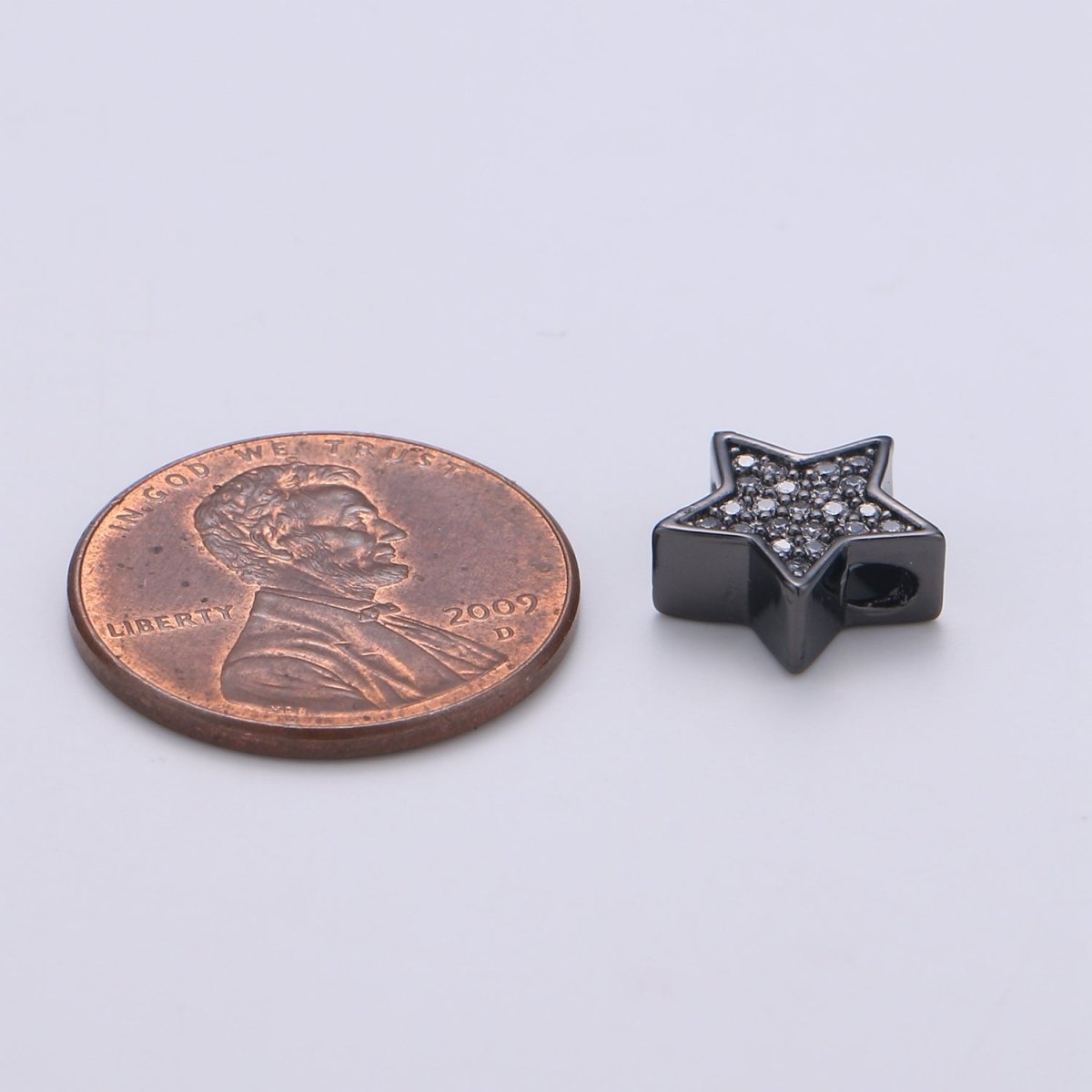 Tiny Black Star Beads CZ Crystal Mini Sky Nature Object Jewelry Accessories Making Beads B394