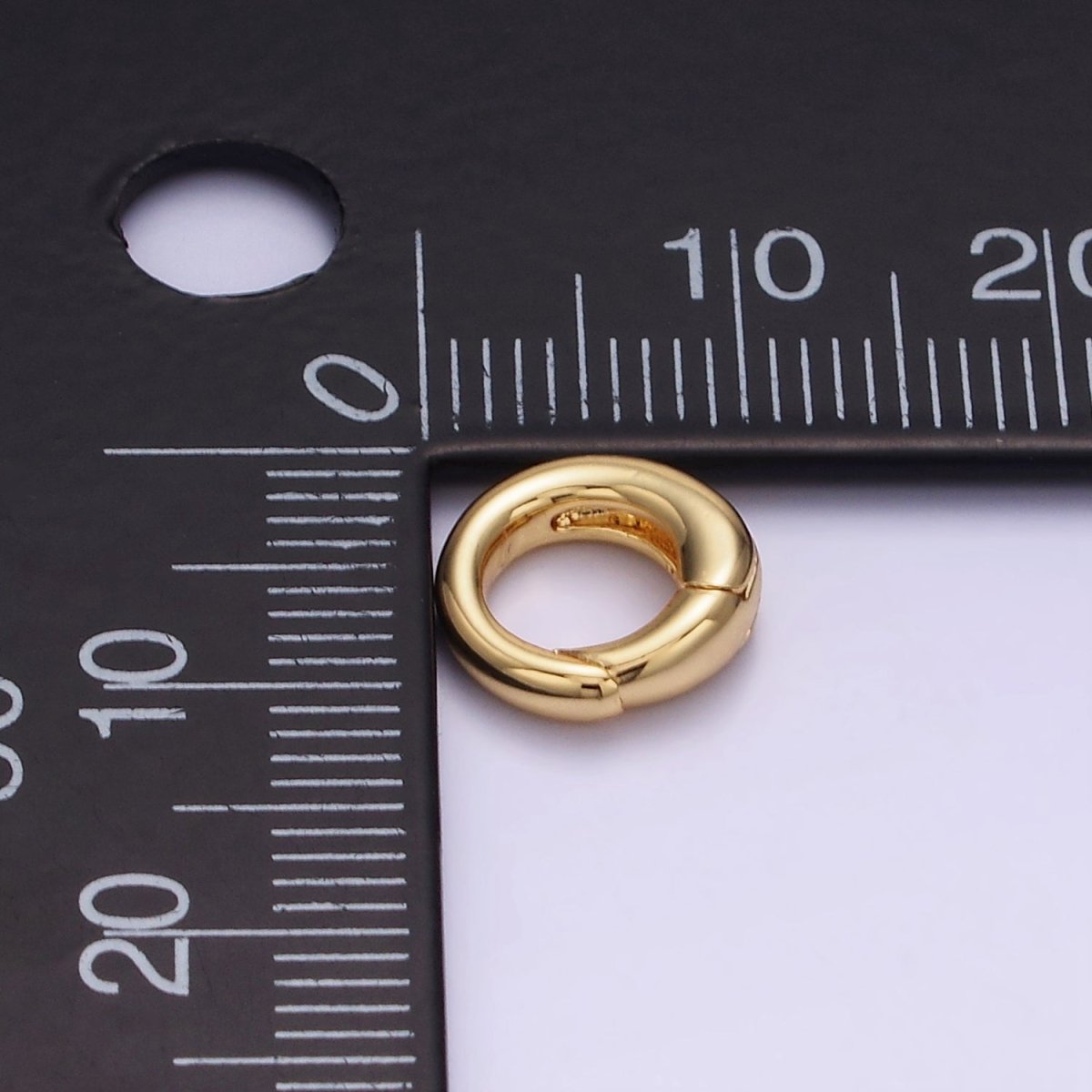 Tiny Oval Hinged Ring Push Gate Clasps 14k Gold Filled Spring Gate Clasp Charm Holder Z-727