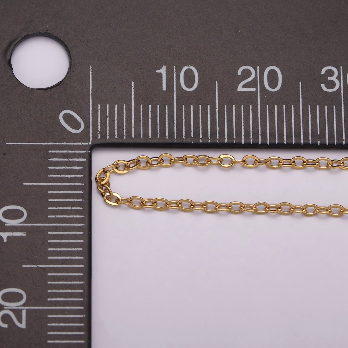 White Gold Filled 1.4mm Dainty Cable Chain 16 Inch Choker Chain Necklace w. Extender | WA-439