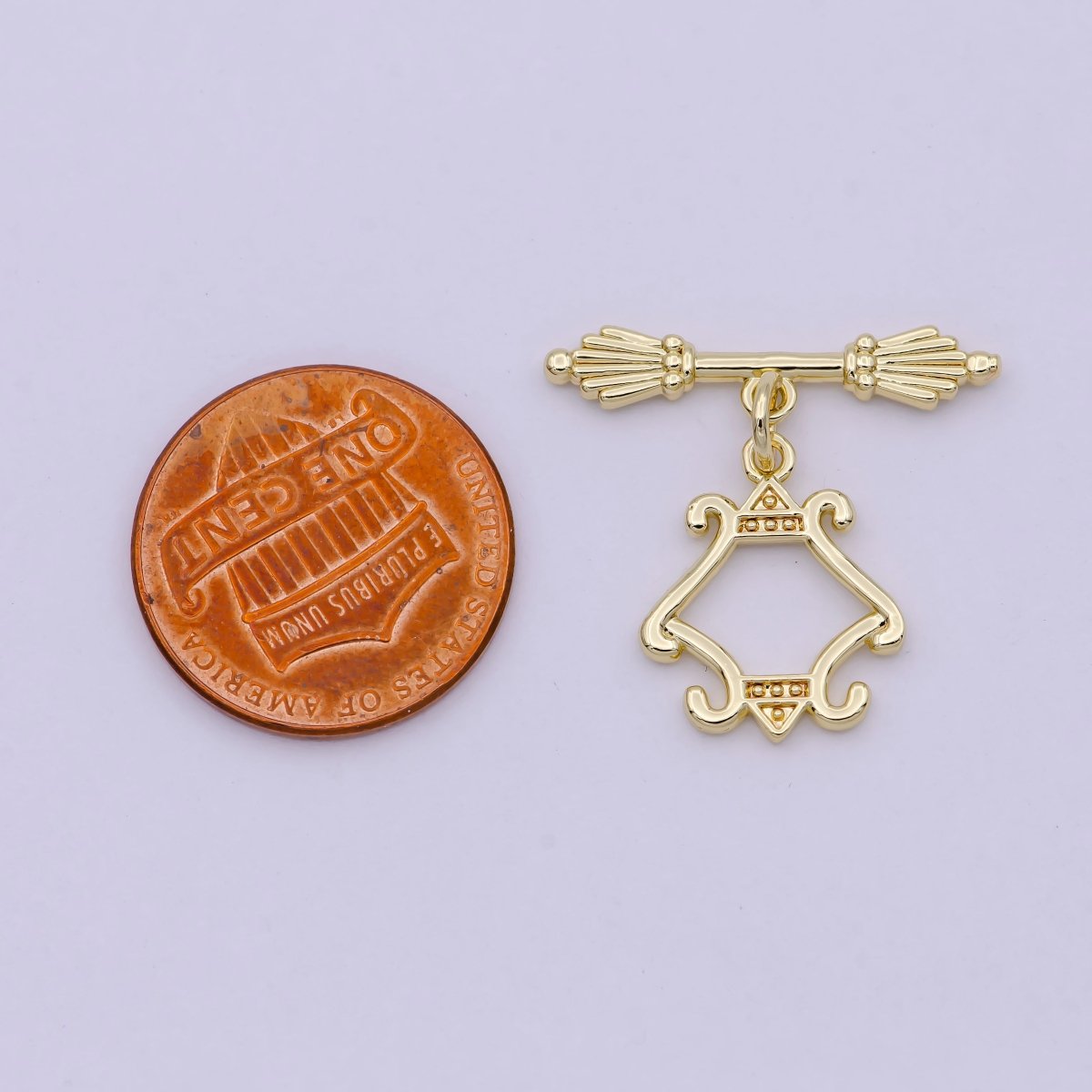 Wholesale Gold Toggle Clasp, Vintage OT Clasp Fancy Design OT Clasp Bulk Supply for Bracelet Necklace Component L-625