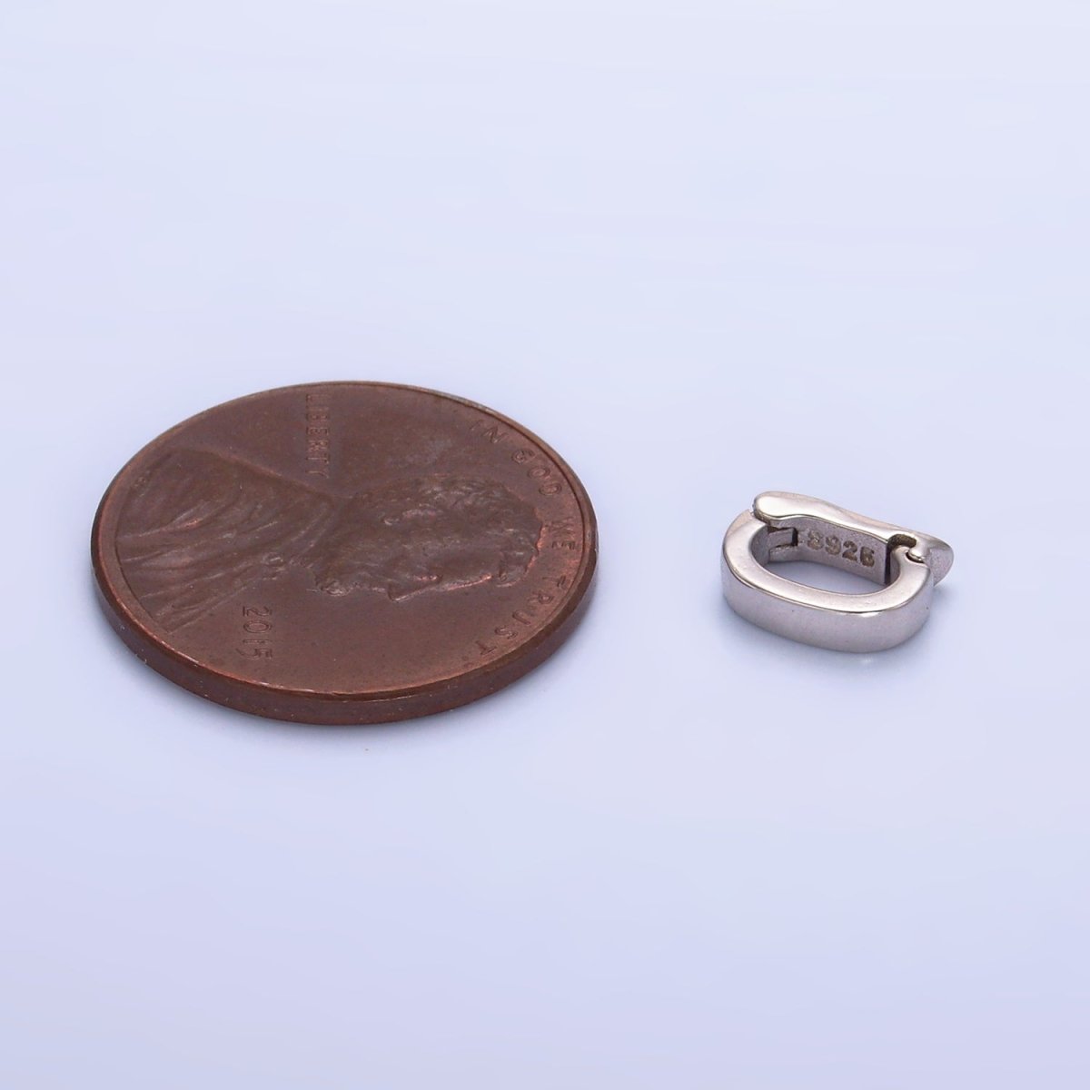 S925 Sterling 8mm Silver Bail Snap Closure Findings | SL-542