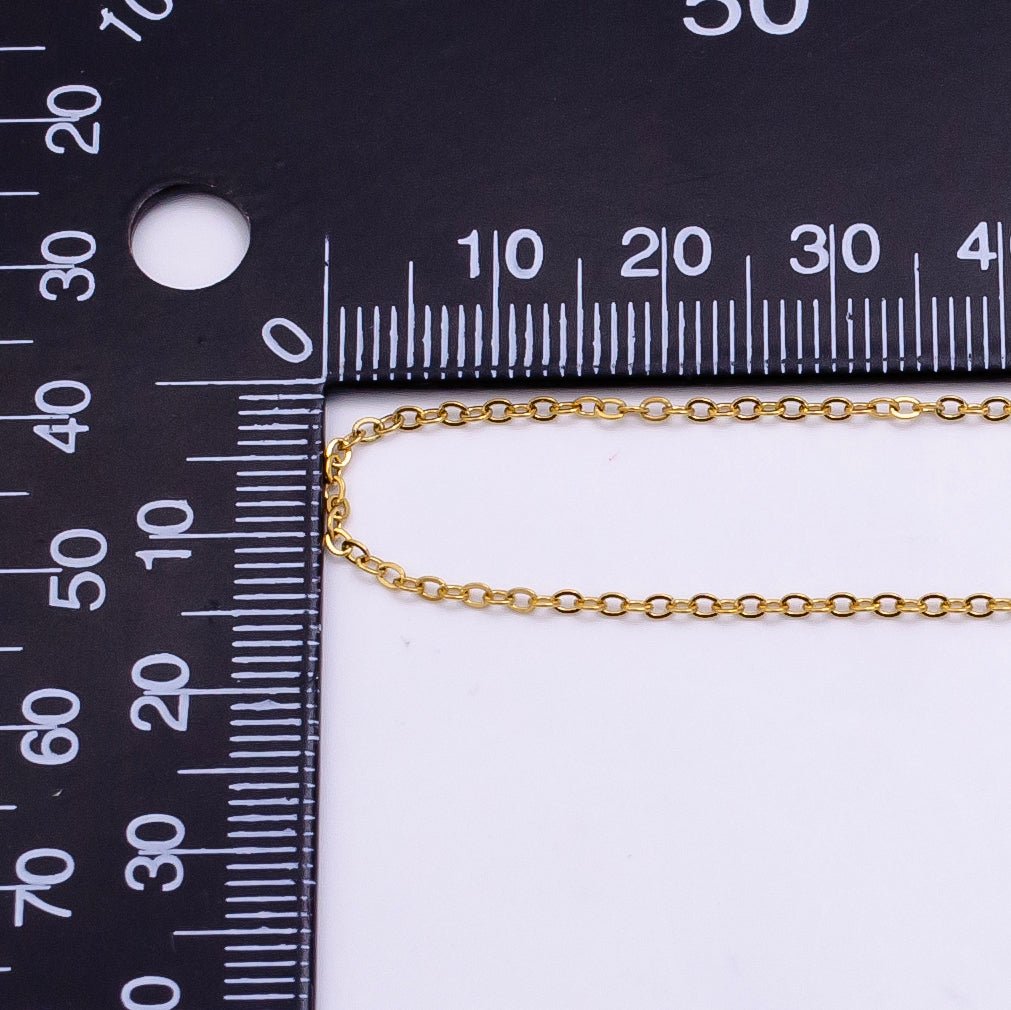 Stainless Steel 1mm Cable Chain 16 Inch Necklace w. Extender | WA-2450