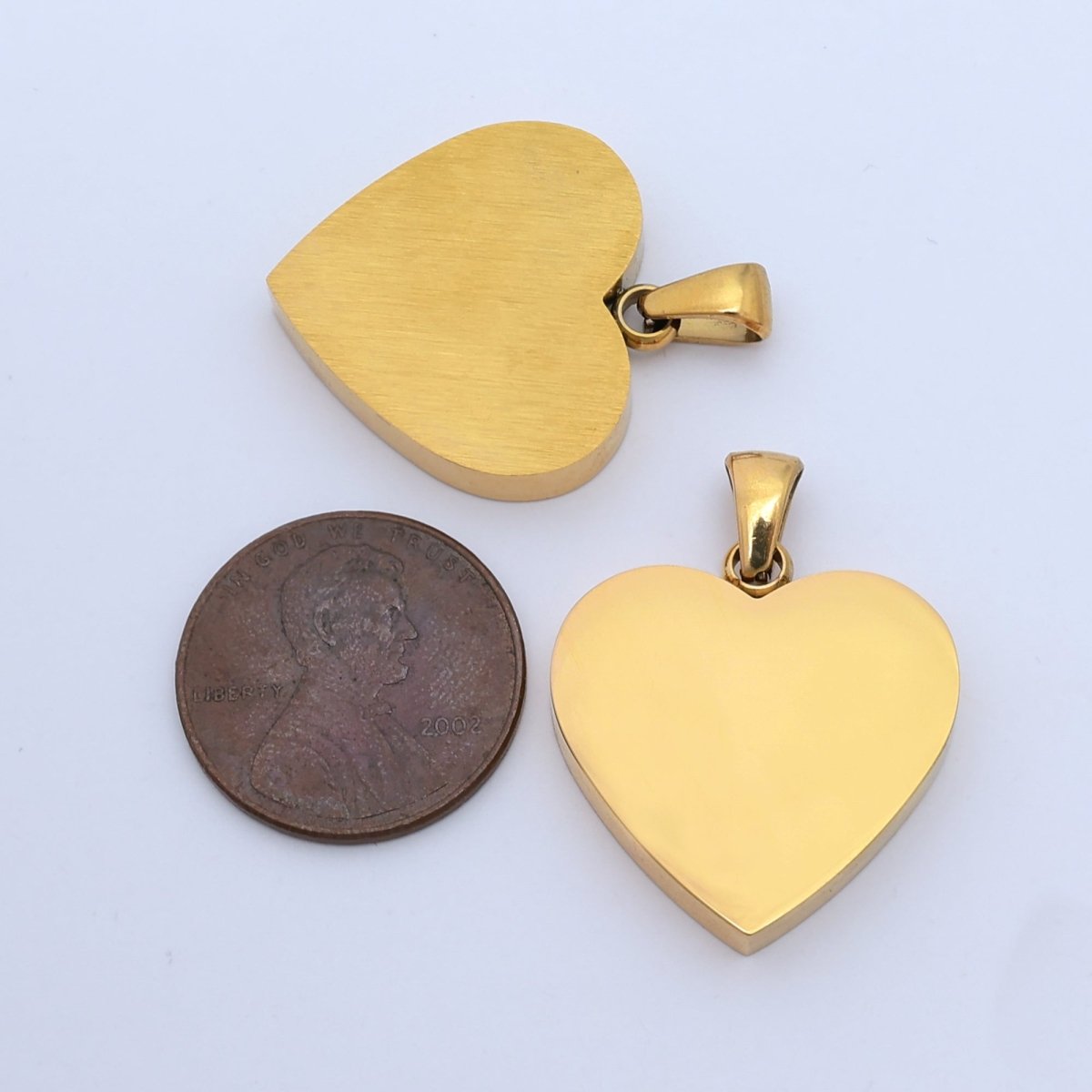 Stainless Steel 23mm Minimalist Heart Pendant | P1490
