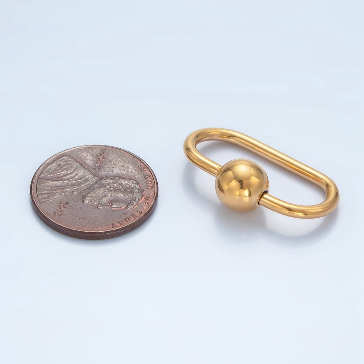 Stainless Steel 25mm Bead Carabiner Minimalist Findings | Z980