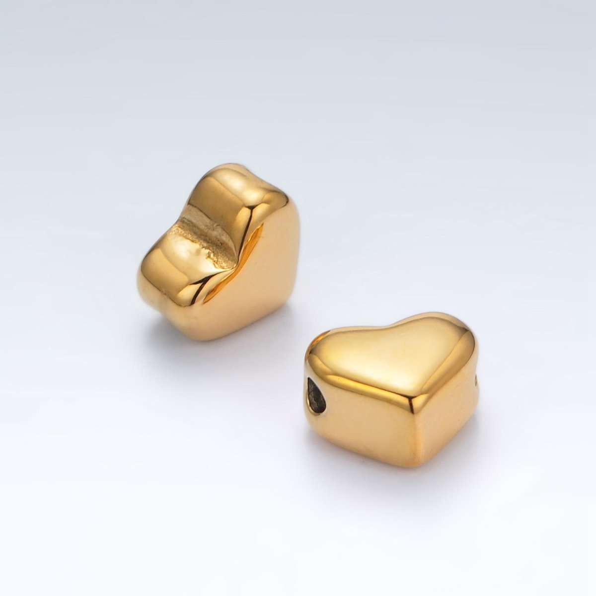 Stainless Steel 9mm Minimalist Heart Bead | B895