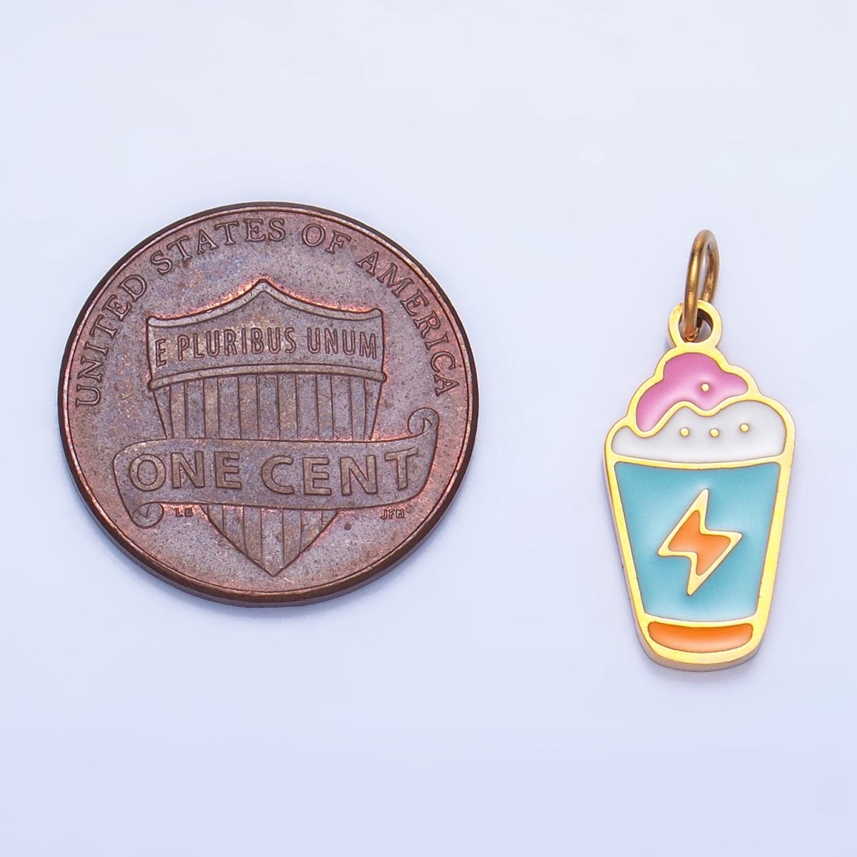 Stainless Steel Enamel Cold Drink Slushie Frappe Charm | P1533