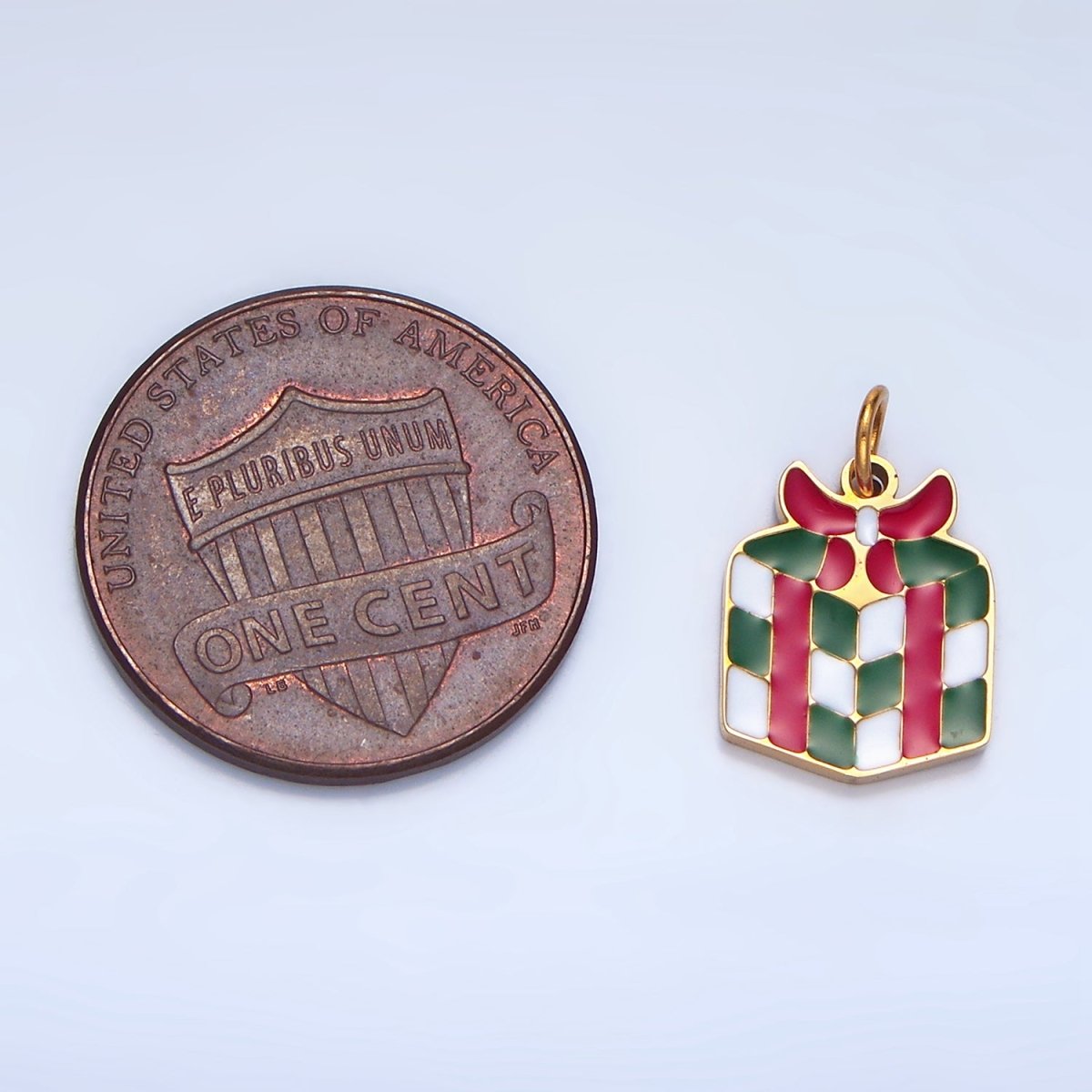 Stainless Steel Enamel Presents Gift Christmas Holiday Charm | P1505