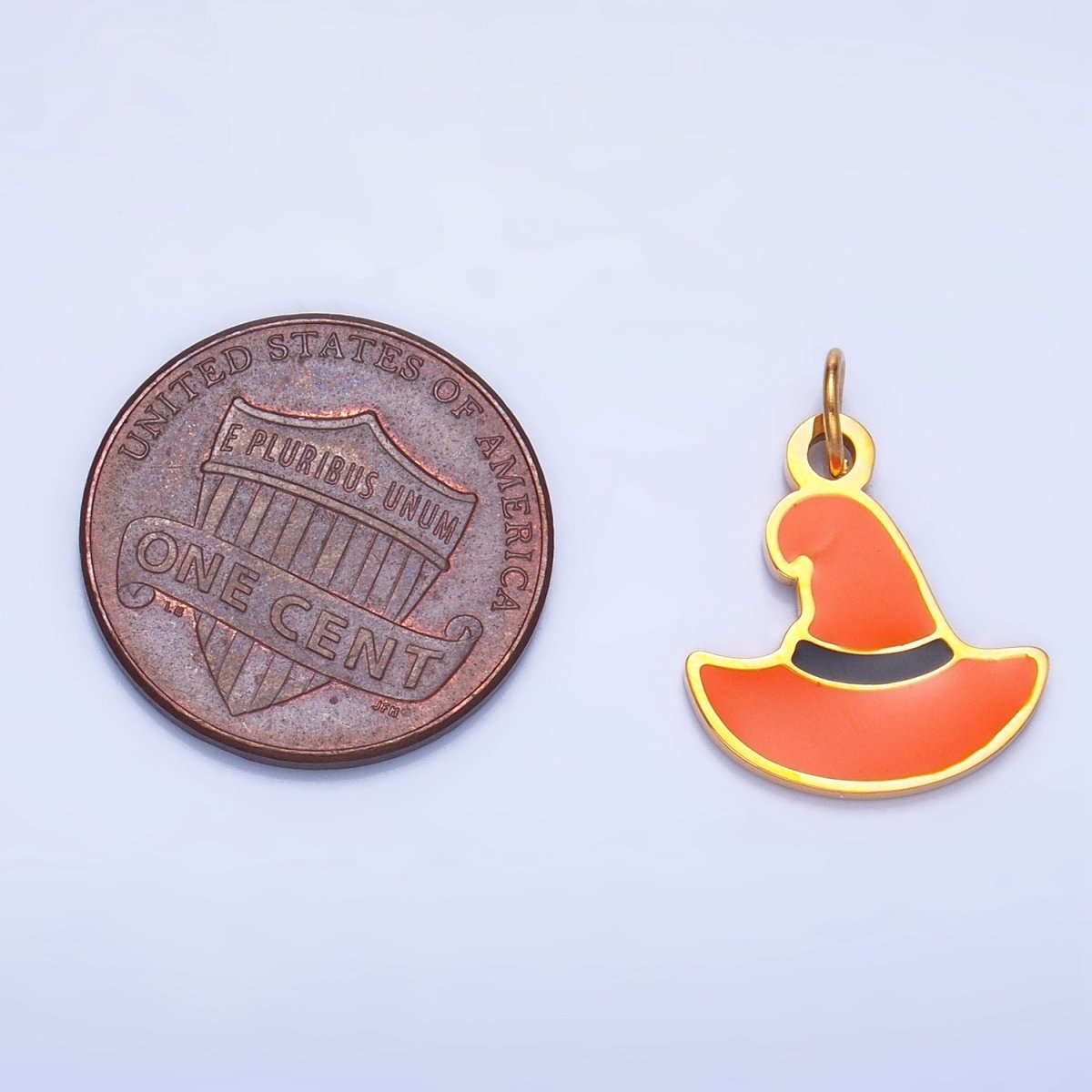Stainless Steel Enamel Witch Hat Halloween Holiday Charm | P1530