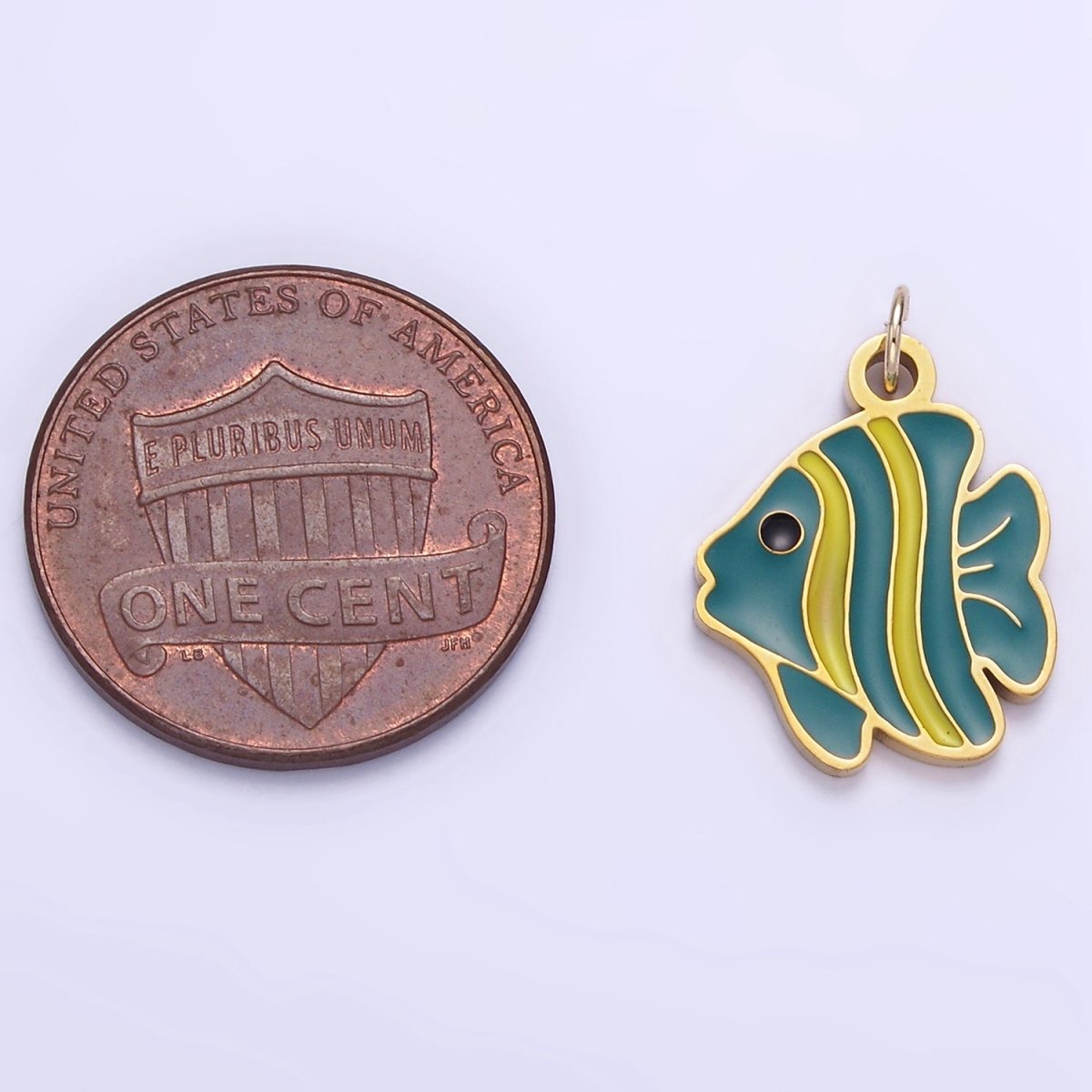 Stainless Steel Fish Charm Enamel Animal Jewelry Pendant | P1008