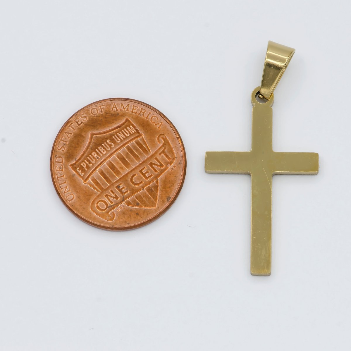 Stainless Steel Minimalist Cross Religious Symbol Pendant | P1462