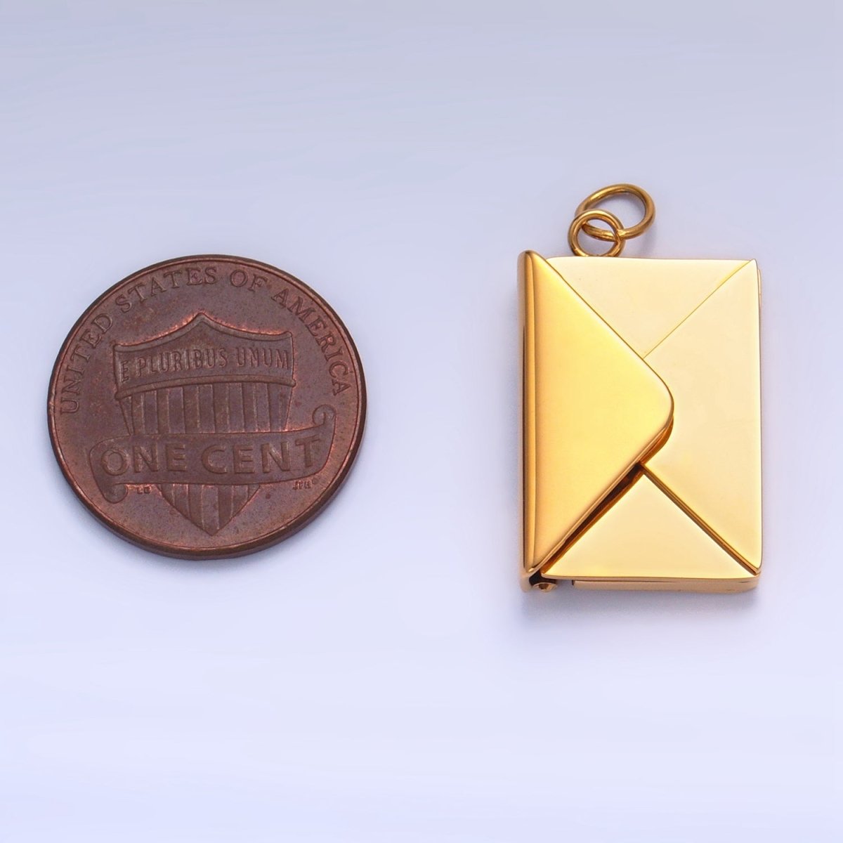 Stainless Steel Minimalist Letter Envelope Mail Interactive Magnetic Journal Charm Set | P1521
