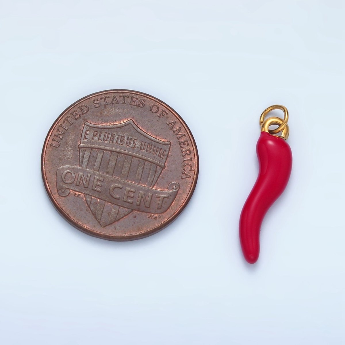Stainless Steel Red Enamel Chili Pepper Charm | P1226