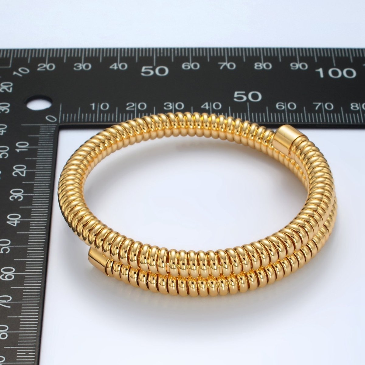 Stainless Steel Twisted Rope Flexi Coil Spring Band Bangle Bracelet | WA-2557