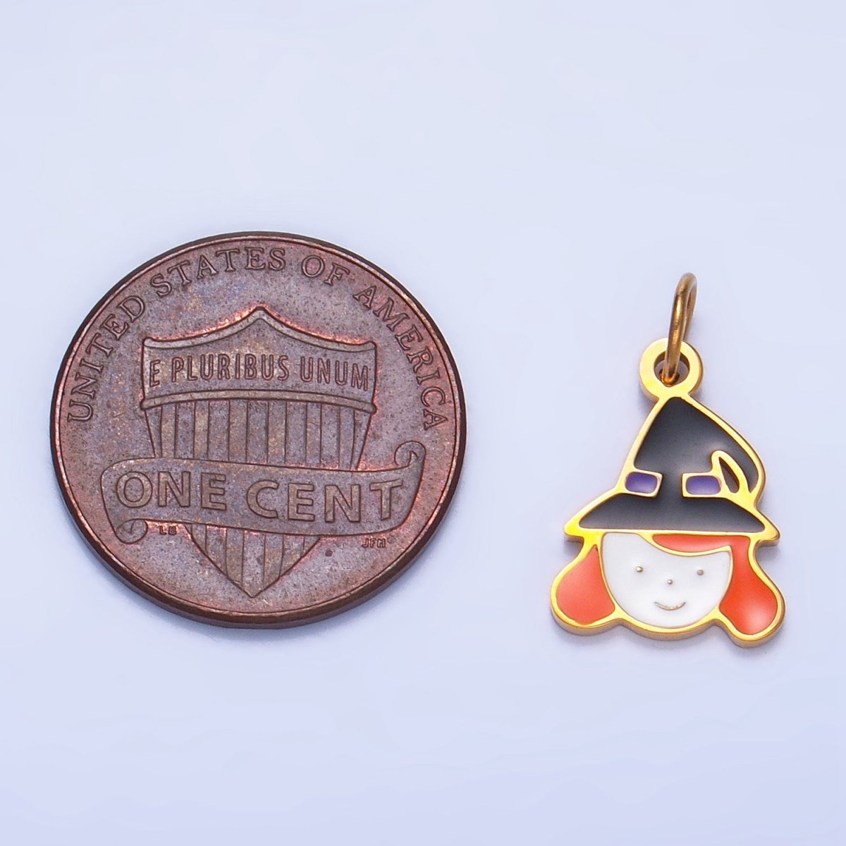 Stainless Steel Witch Girl Halloween Holiday Charm | P1532