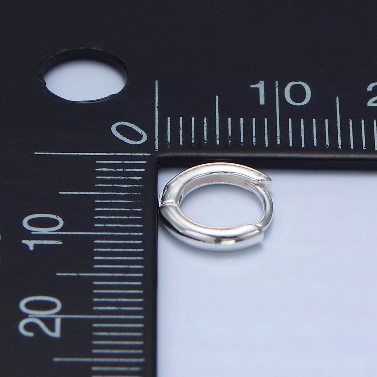 Sterling Silver 9mm Minimalist Cartilage Huggie Earrings | SL-377