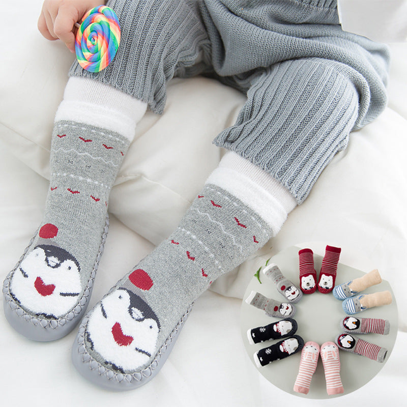 Thick Warm Baby Socks with Anti-Slip Sole for Kids