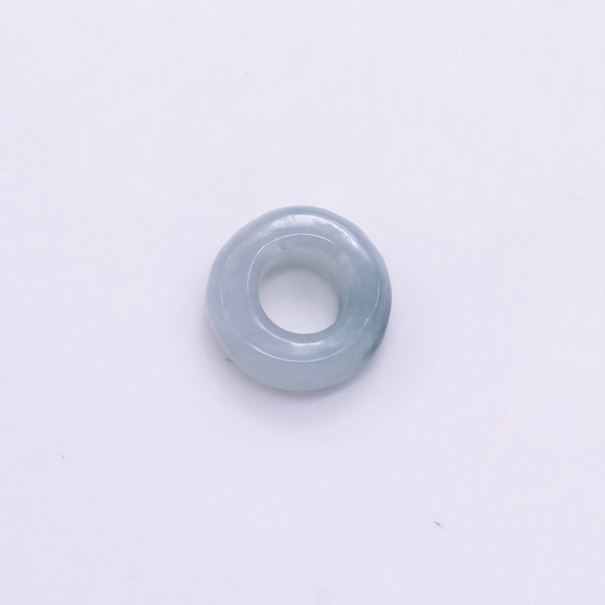 10mm Natural Gemstone Green Jade Round Donut Findings | Z859