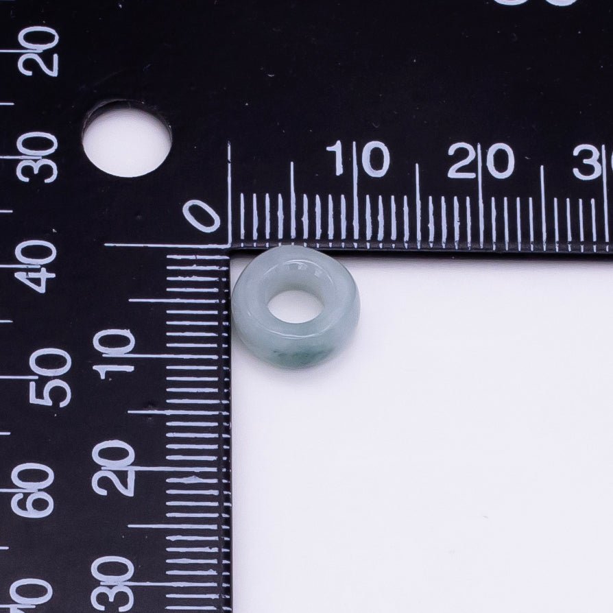 10mm Natural Gemstone Green Jade Round Donut Findings | Z859