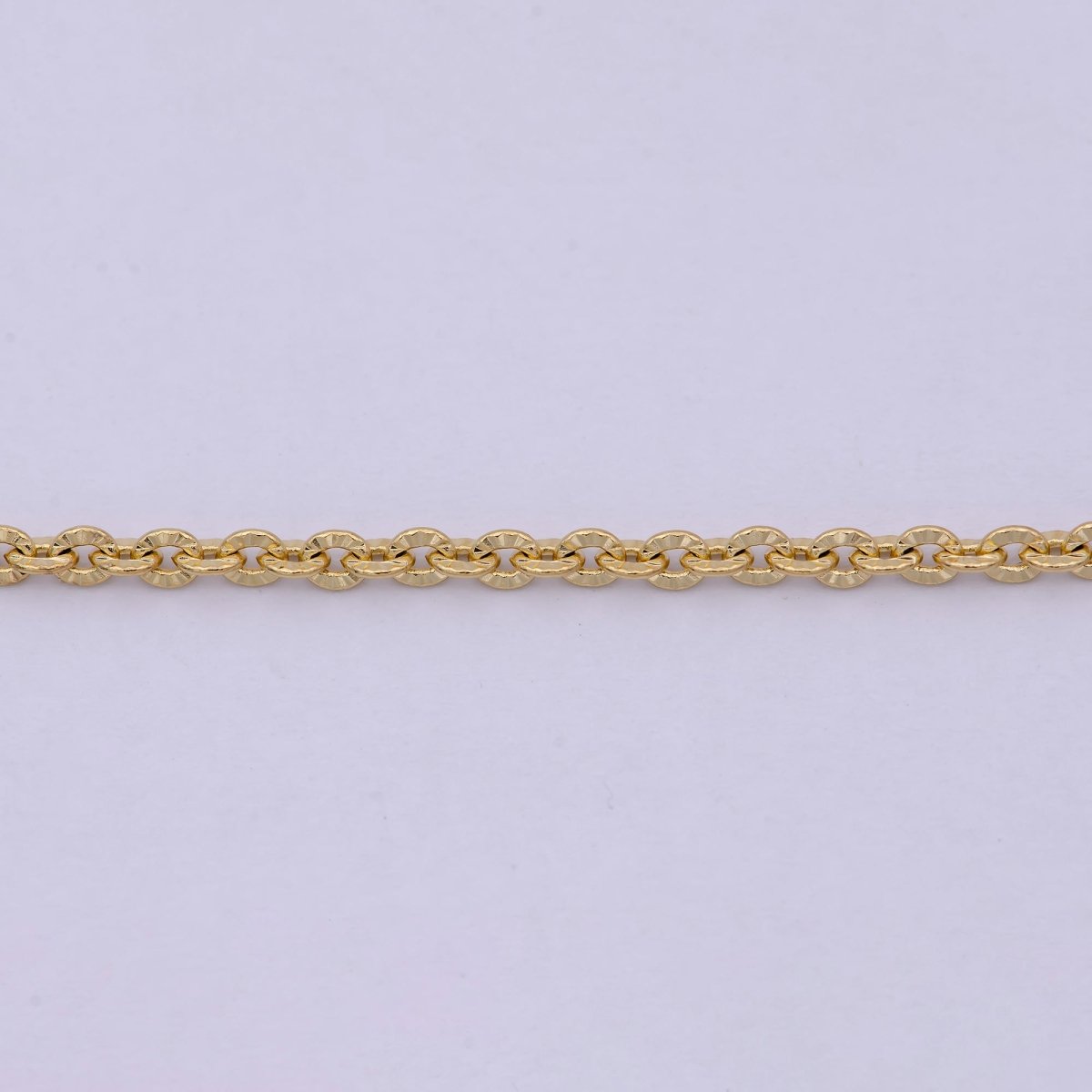 14k Gold Fill Diamond Cut Cable Chain, Cable gold chain necklace, cable chain, gold chain, gold necklace, plain necklace 18 inch length 2.4mm width |  WA-534 Clearance Pricing