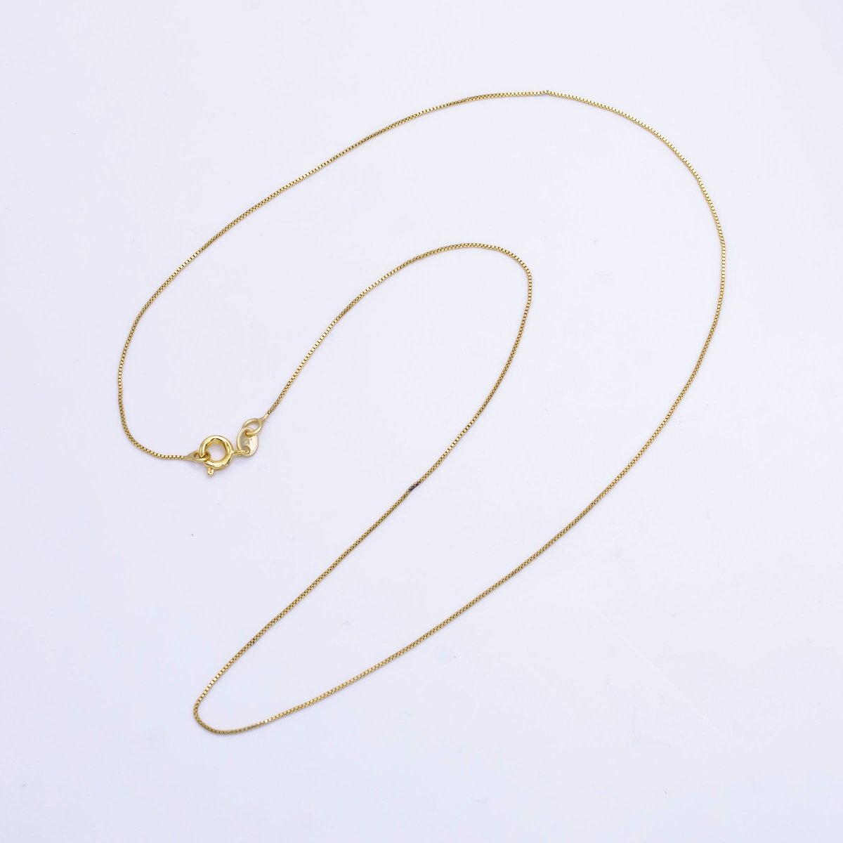 14K Gold Filled 0.7mm Box Chain 17.5 Inch Necklace | WA-2511