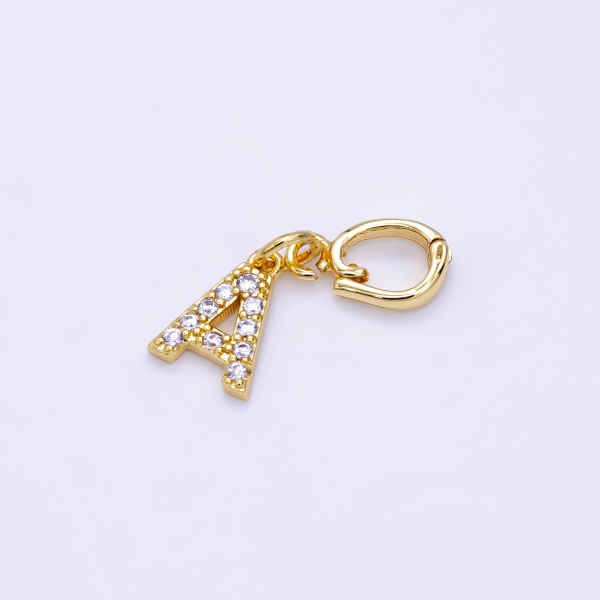 14K Gold Filled 10mm Minimalist Front-Facing Snap Latch Clip On Bail Findings | Z787