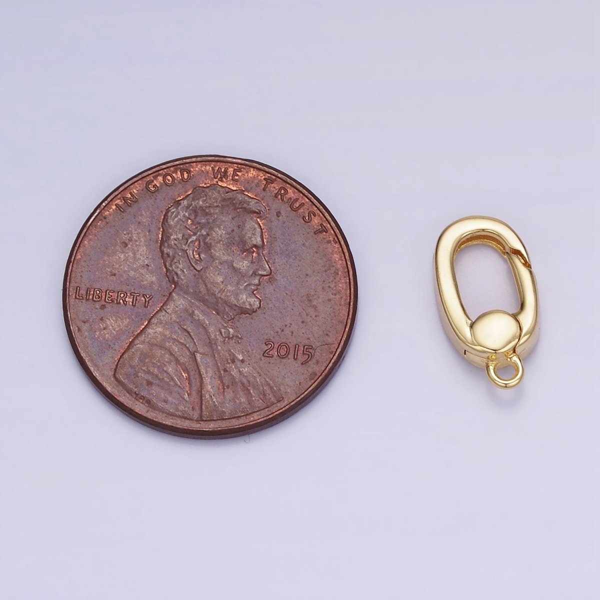 14K Gold Filled 10mm Push Gate Oblong Clasps Closure Findings | Z783