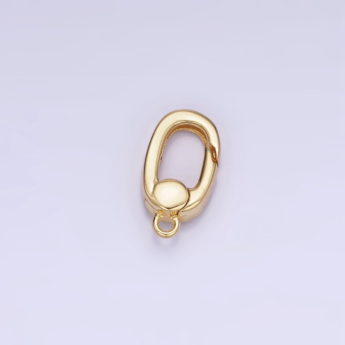 14K Gold Filled 10mm Push Gate Oblong Clasps Closure Findings | Z783