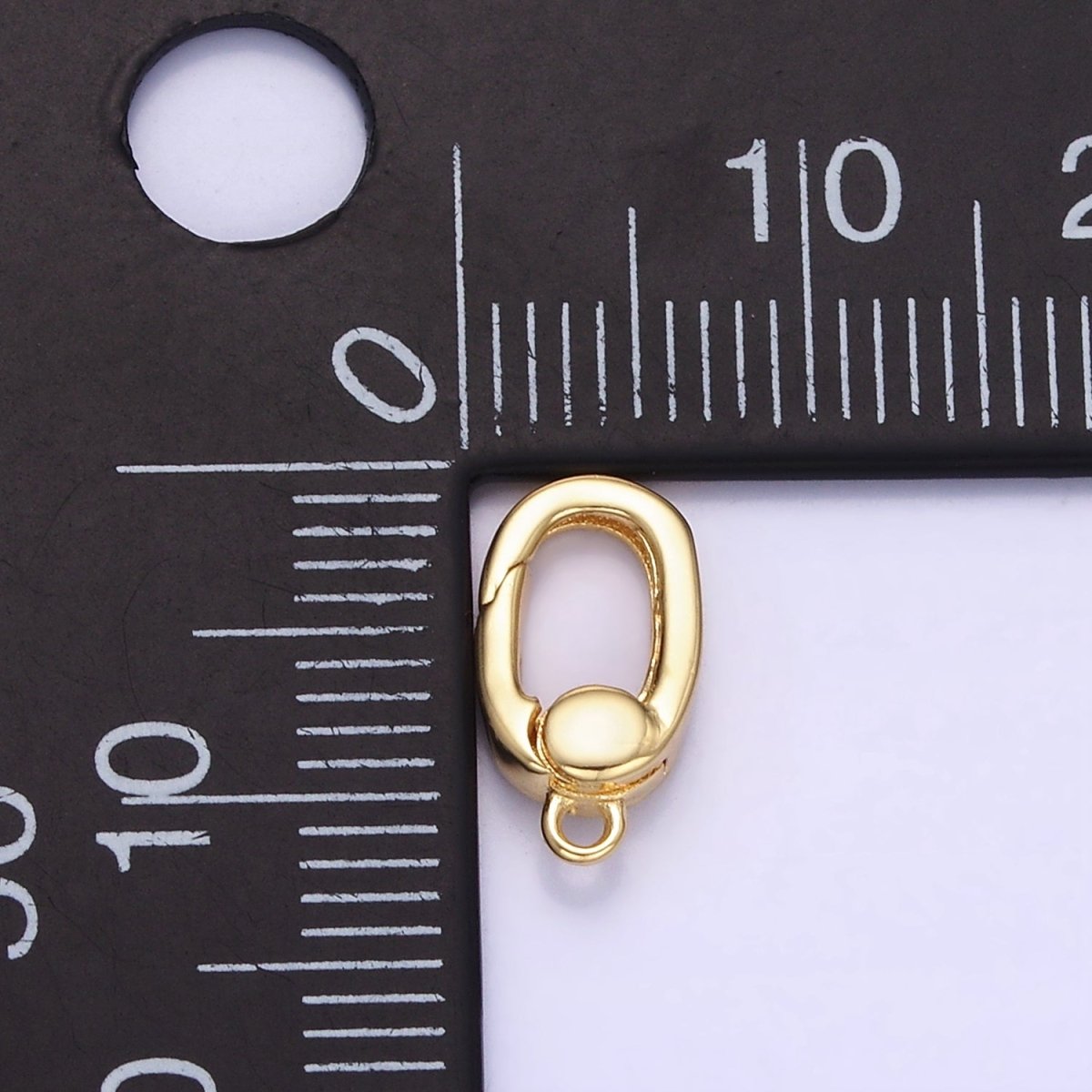 14K Gold Filled 10mm Push Gate Oblong Clasps Closure Findings | Z783