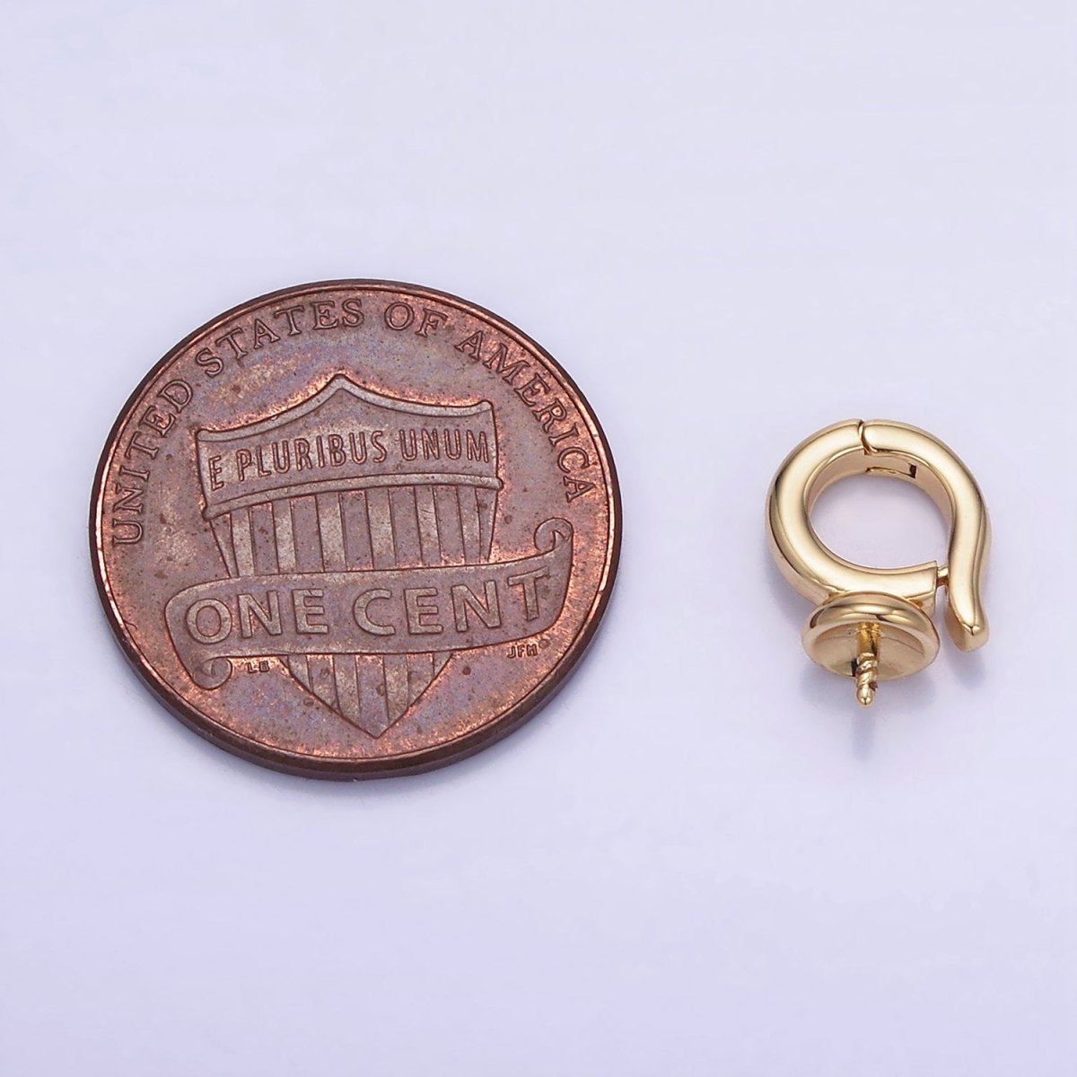 14K Gold Filled 10mm Snap Latch Drill Bail Finding | Z779