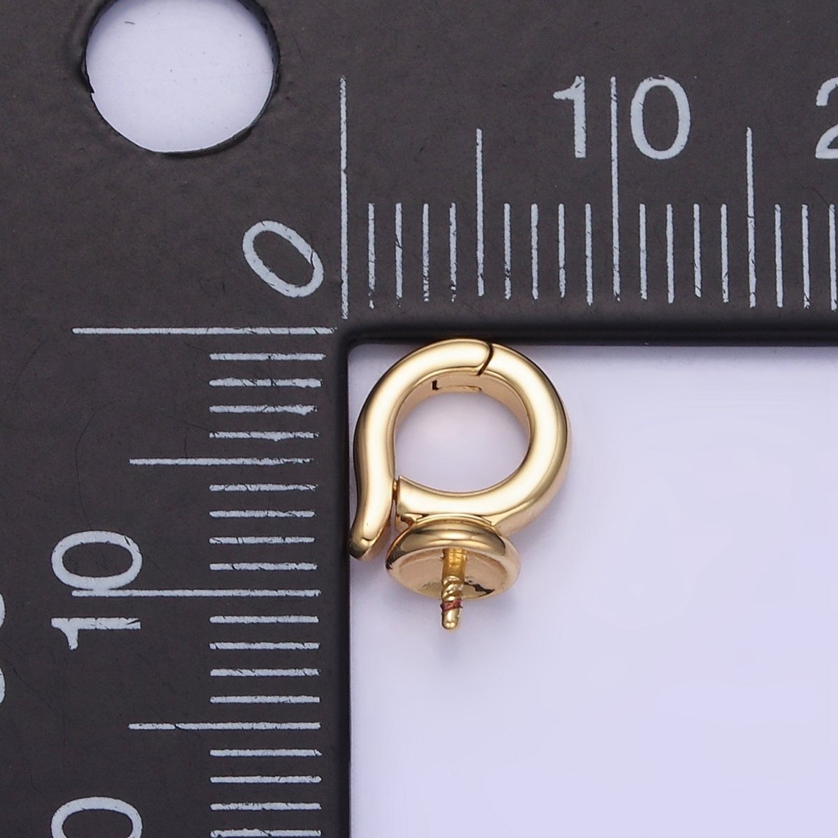 14K Gold Filled 10mm Snap Latch Drill Bail Finding | Z779