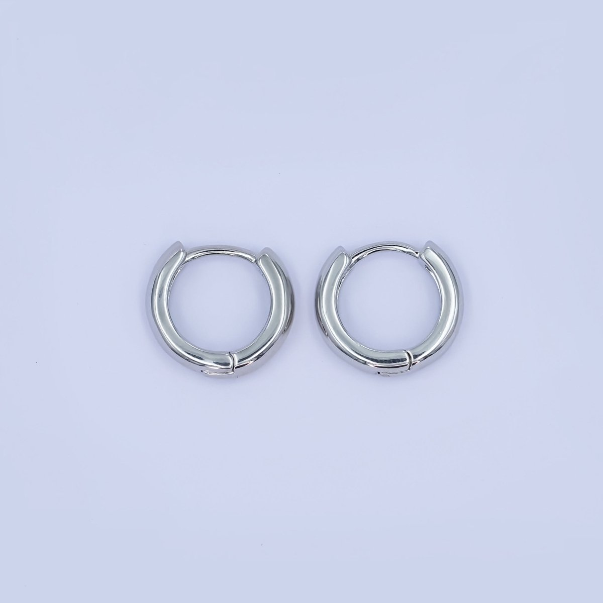 14K Gold Filled 13mm Minimalist Huggie Earrings in Gold & Silver | AB1165 AD171