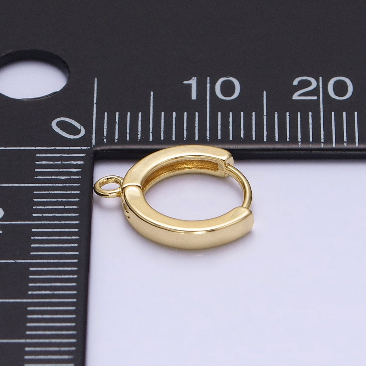14K Gold Filled 14mm Minimalist Huggie Earrings Findings | Z639