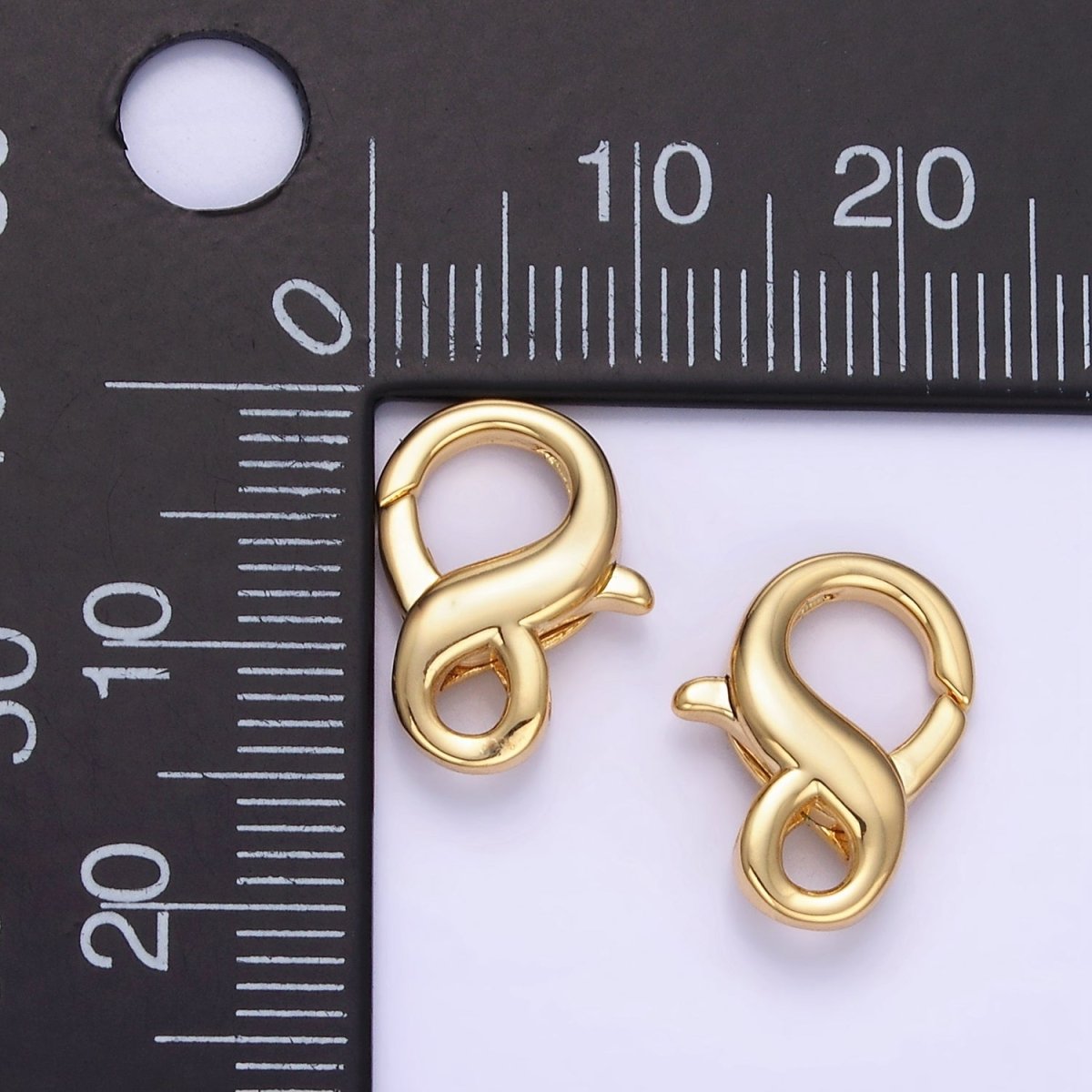 14K Gold Filled 15mm Mini Infinity Lobster Clasps Closure Findings | Z765