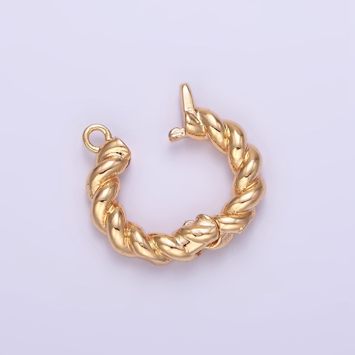 14K Gold Filled 15mm Round Croissant Enhancer Clasps Closure Findings | Z796