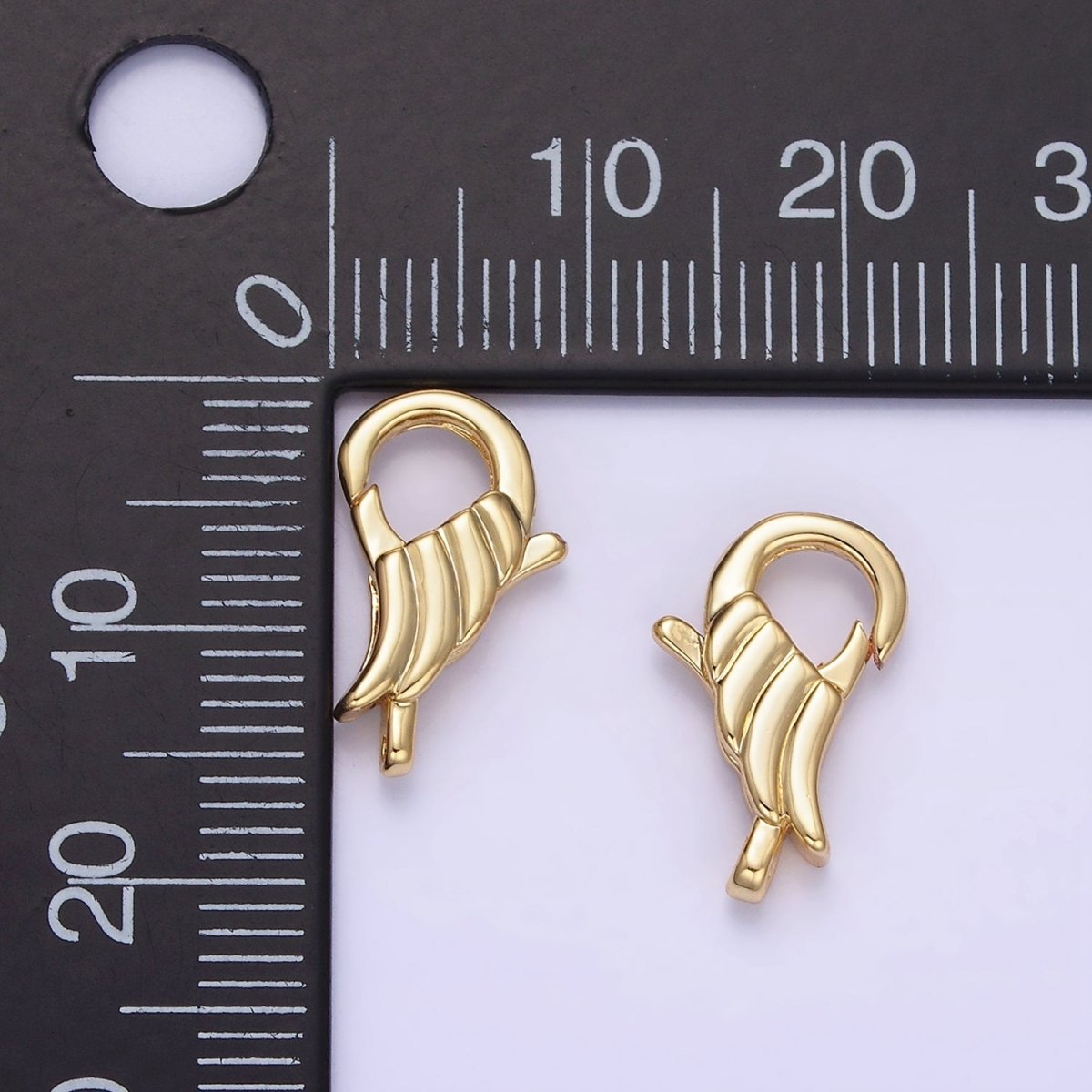 14K Gold Filled 15mm Wings Croissant Lobster Clasps Closure Findings | Z764