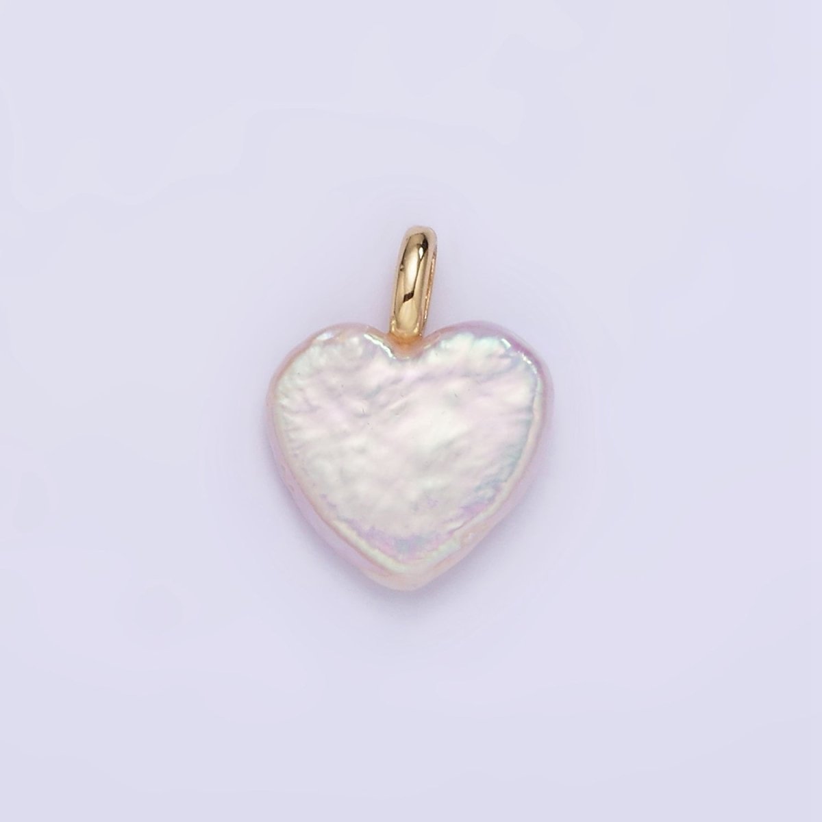 14K Gold Filled 16mm Freshwater Pearl Heart Pendant | P1855