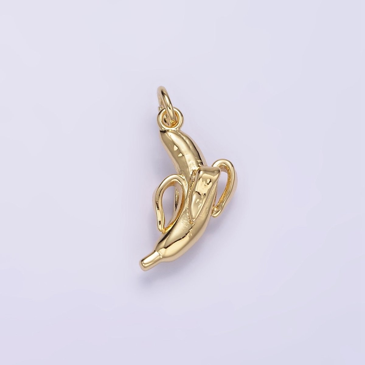 14K Gold Filled 17mm Peeled Banana Fruit Minimalist Charm | D084
