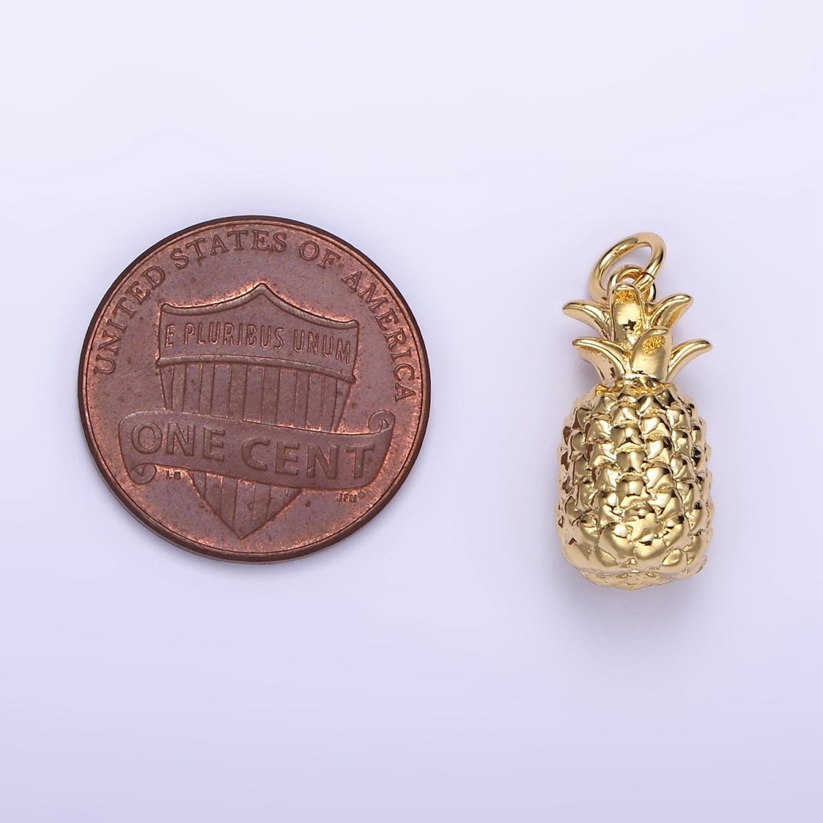 14K Gold Filled 17mm Pineapple Fruit Minimalist Charm | C822