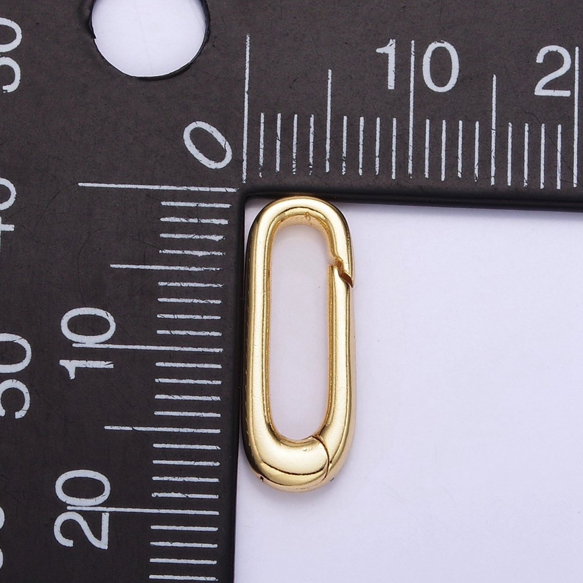 14K Gold Filled 18mm Oblong Push Spring Gate Findings | Z809