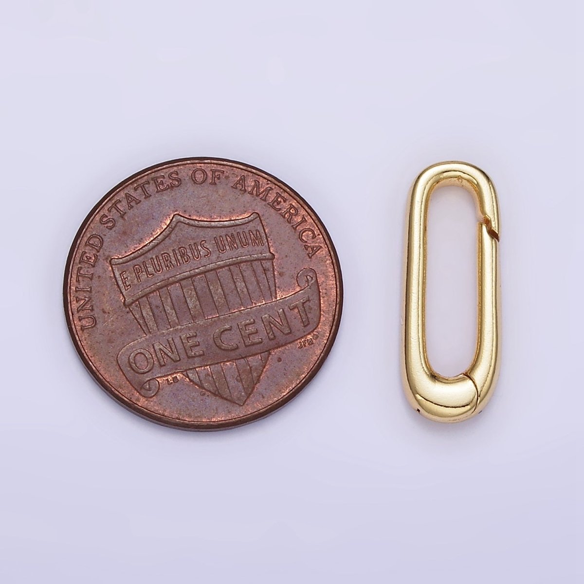 14K Gold Filled 18mm Oblong Push Spring Gate Findings | Z809