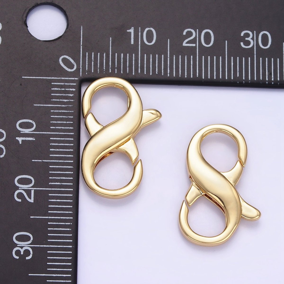 14K Gold Filled 20mm Double Infinity Lobster Clasps Closure Findings | Z767