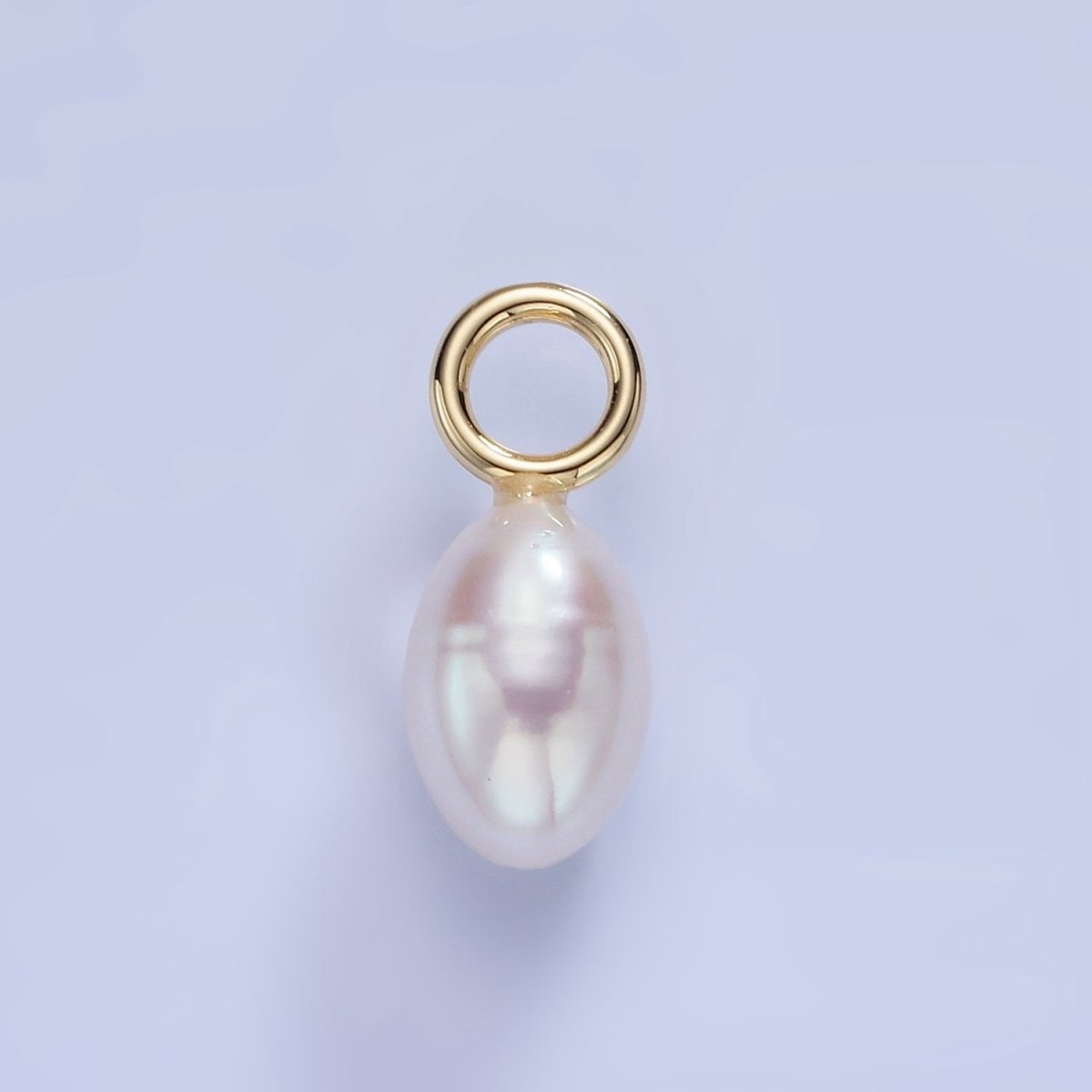 14K Gold Filled 20mm White Shell Pearl Drop Pendant | P1744