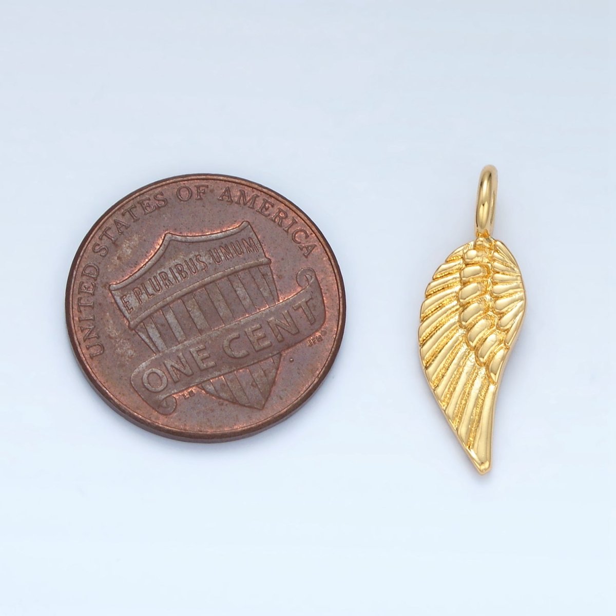 14K Gold Filled 21mm Angel Wings Minimalist Charm | AG881