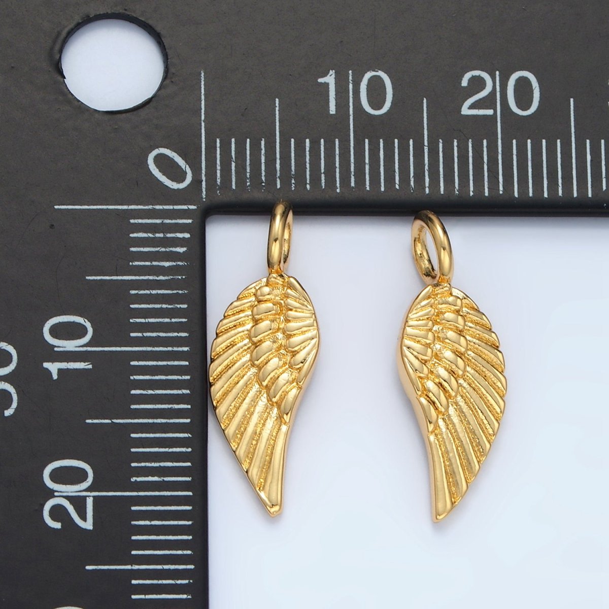 14K Gold Filled 21mm Angel Wings Minimalist Charm | AG881